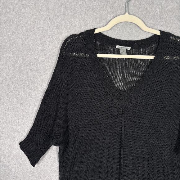 Charlotte Russe Sweater Small Crochet Sheer Tunic‎ Boho Lagenlook Lagom Quiet - Picture 4 of 11